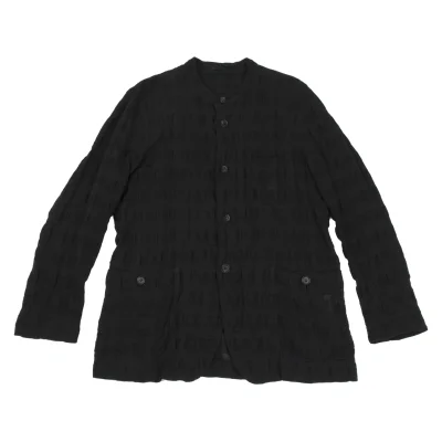 ISSEY MIYAKE MEN Dyed Linen Cotton Check Jacket
