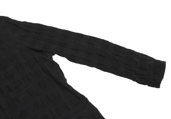 ISSEY MIYAKE MEN Dyed Linen Cotton Check Jacket K-171656_006