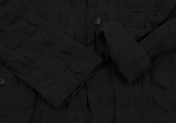 ISSEY MIYAKE MEN Dyed Linen Cotton Check Jacket K-171656_007