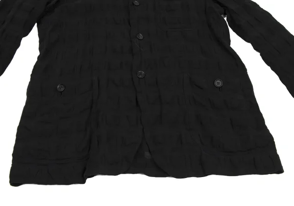 ISSEY MIYAKE MEN Dyed Linen Cotton Check Jacket K-171656_008