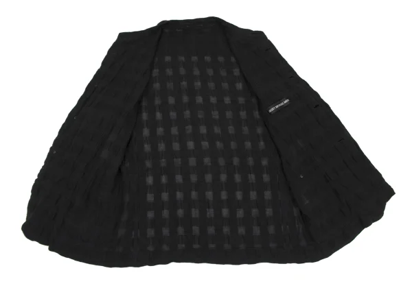 ISSEY MIYAKE MEN Dyed Linen Cotton Check Jacket K-171656_010