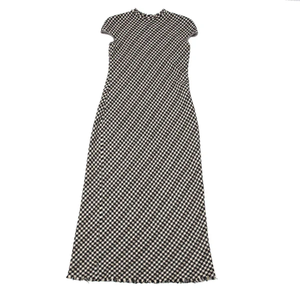 Yohji Yamamoto FEMME Wool Houndstooth Sleeveless Dress K-171658_002