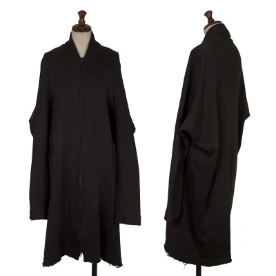 Yohji Yamamoto FEMME Cotton Sweatshirt Zip Coat