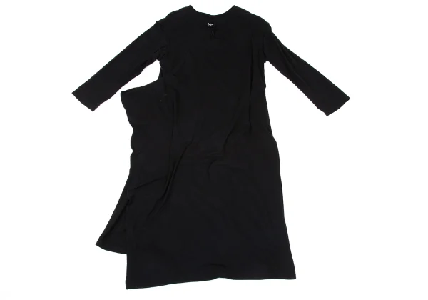 Yohji Yamamoto NOIR Cotton Stretch Back Wrap Dress K-171660_012