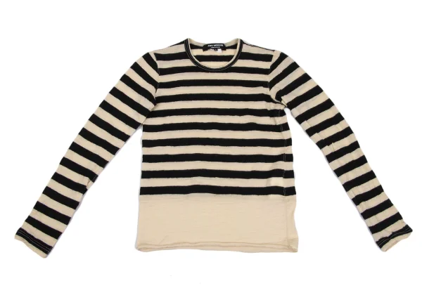 JUNYA WATANABE COMME des GARCONS Wool Striped Long Sleeve Knit Top K-171662_002