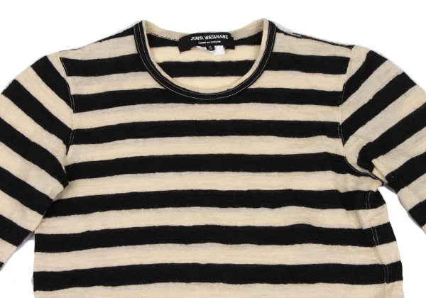 JUNYA WATANABE COMME des GARCONS Wool Striped Long Sleeve Knit Top K-171662_003