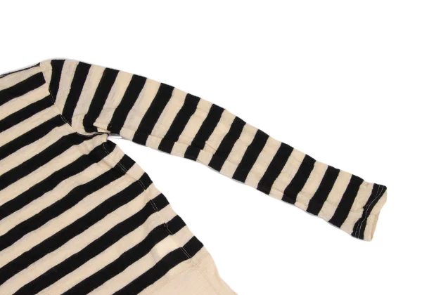 JUNYA WATANABE COMME des GARCONS Wool Striped Long Sleeve Knit Top K-171662_005