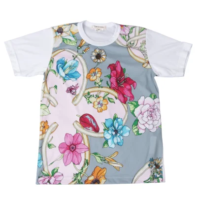 COMME des GARCONS Front Floral Printed T Shirt