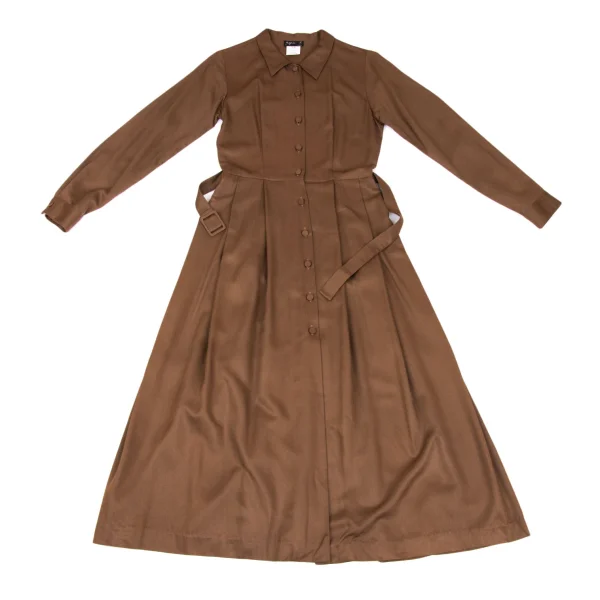agnes b. Rayon Belted Shirt Dress K-171668_002