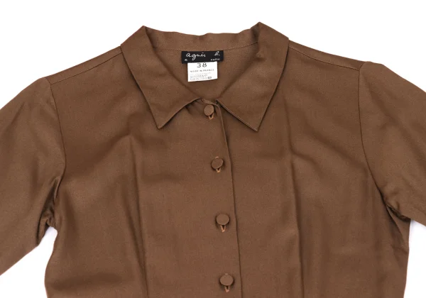agnes b. Rayon Belted Shirt Dress K-171668_003