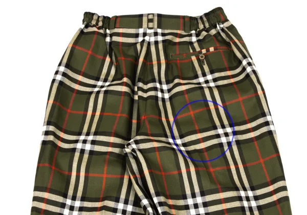 Old Burberry ノバチェック　ハーフパンツ 42 ユニセックス　白タグ バーバリーズBurberrys' ノバチェックツータックパンツ カーキ他M (K