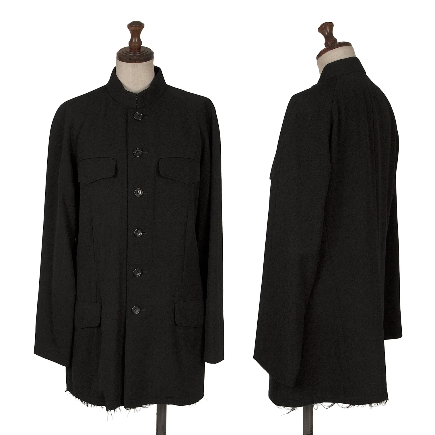 美品✨️ コムデギャルソンコムデギャルソン チャイナ ジャケット マオカラー M コムデギャルソンCOMME des GARCONS オールドギャバ裾カッティング
