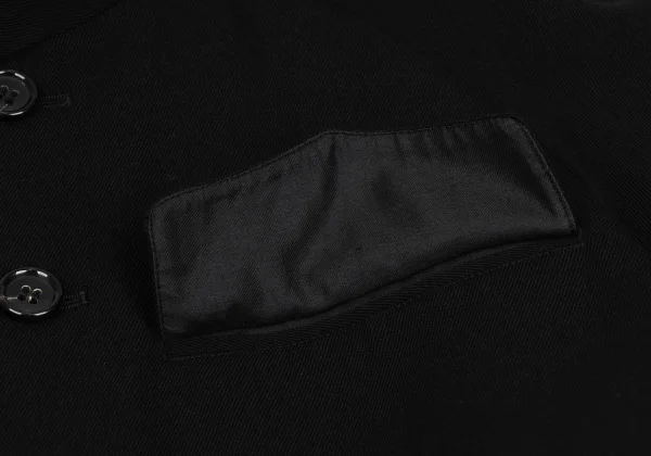 COMME des GARCONS Old Gabardine Cutting Hem Mao-Collar Jacket K-171675_007