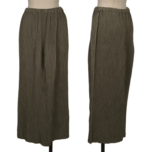 HIROKO BIS Pleats Skirt Khaki 11 K-171677_001