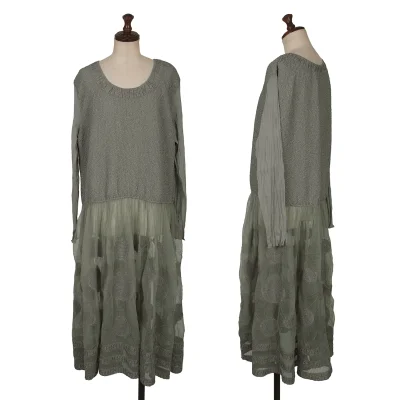 HIROKO BIS Dot Tulle Switching Dress