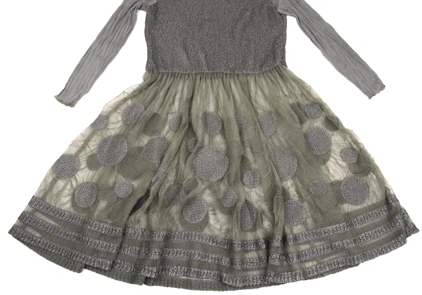 HIROKO BIS Dot Tulle Switching Dress K-171679_007