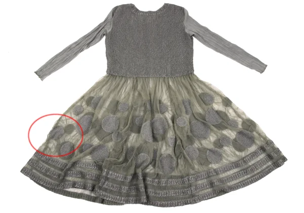 HIROKO BIS Dot Tulle Switching Dress K-171679_010