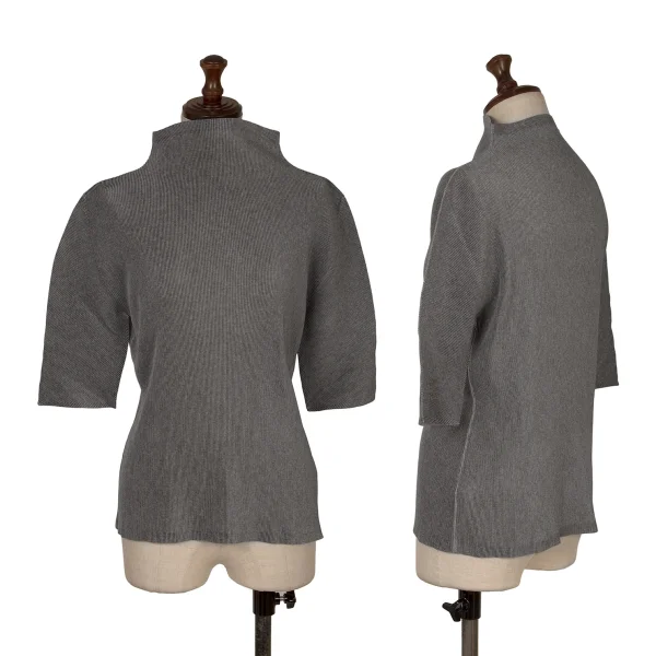 PLEATS PLEASE Mist Pleats Turtleneck T Shirt Grey 3 K-171684_001