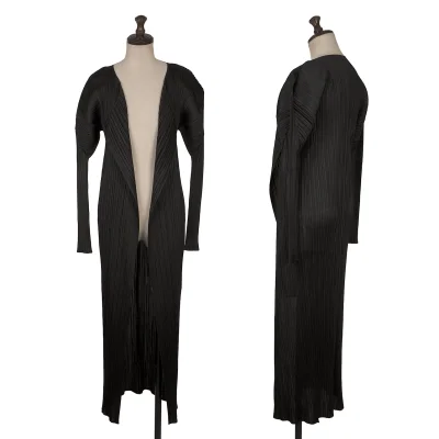 PLEATS PLEASE  Buttonless Long Cardigan