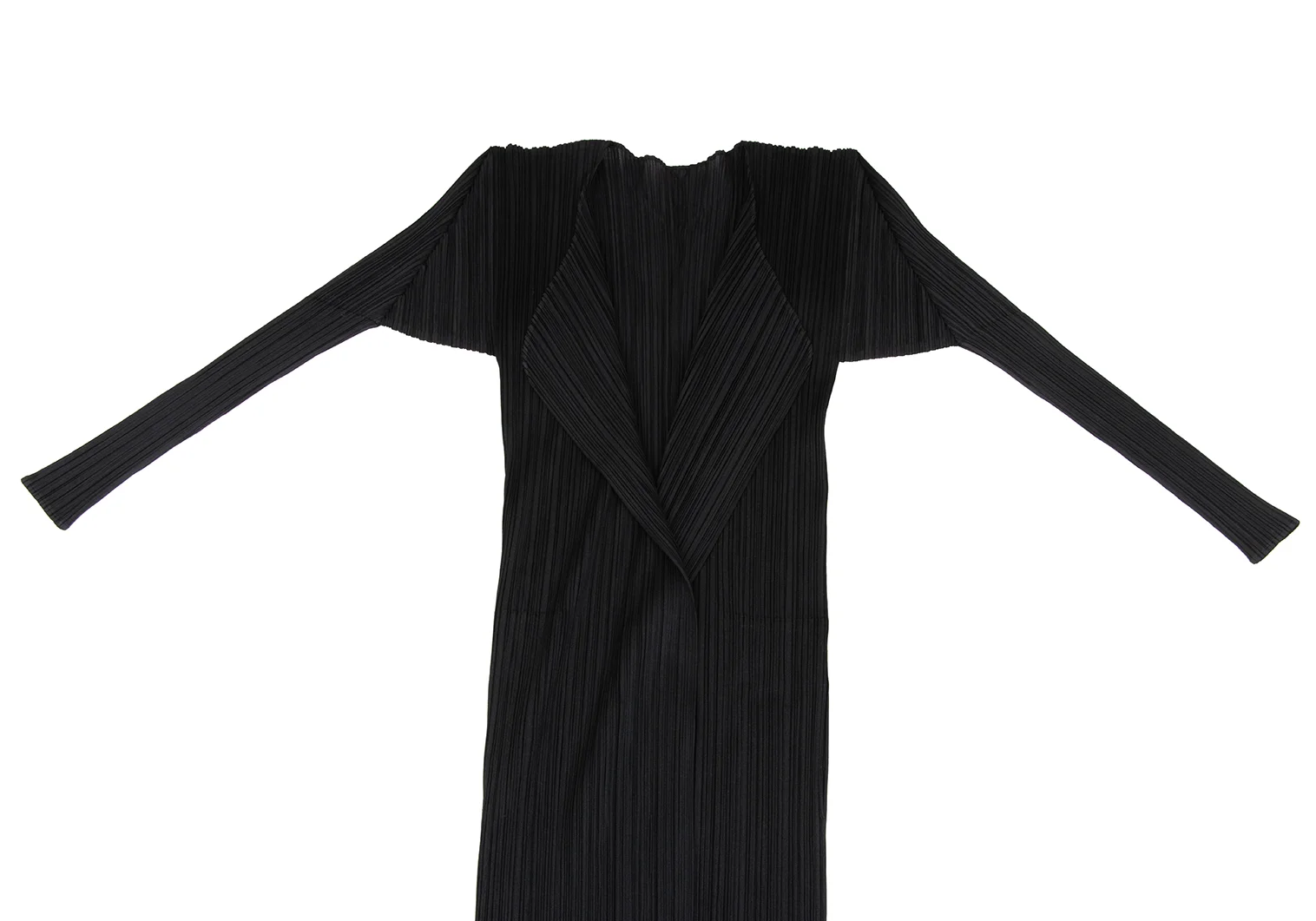 プリーツプリーズPLEATS PLEASE プリーツボタンレスロングカーディガン