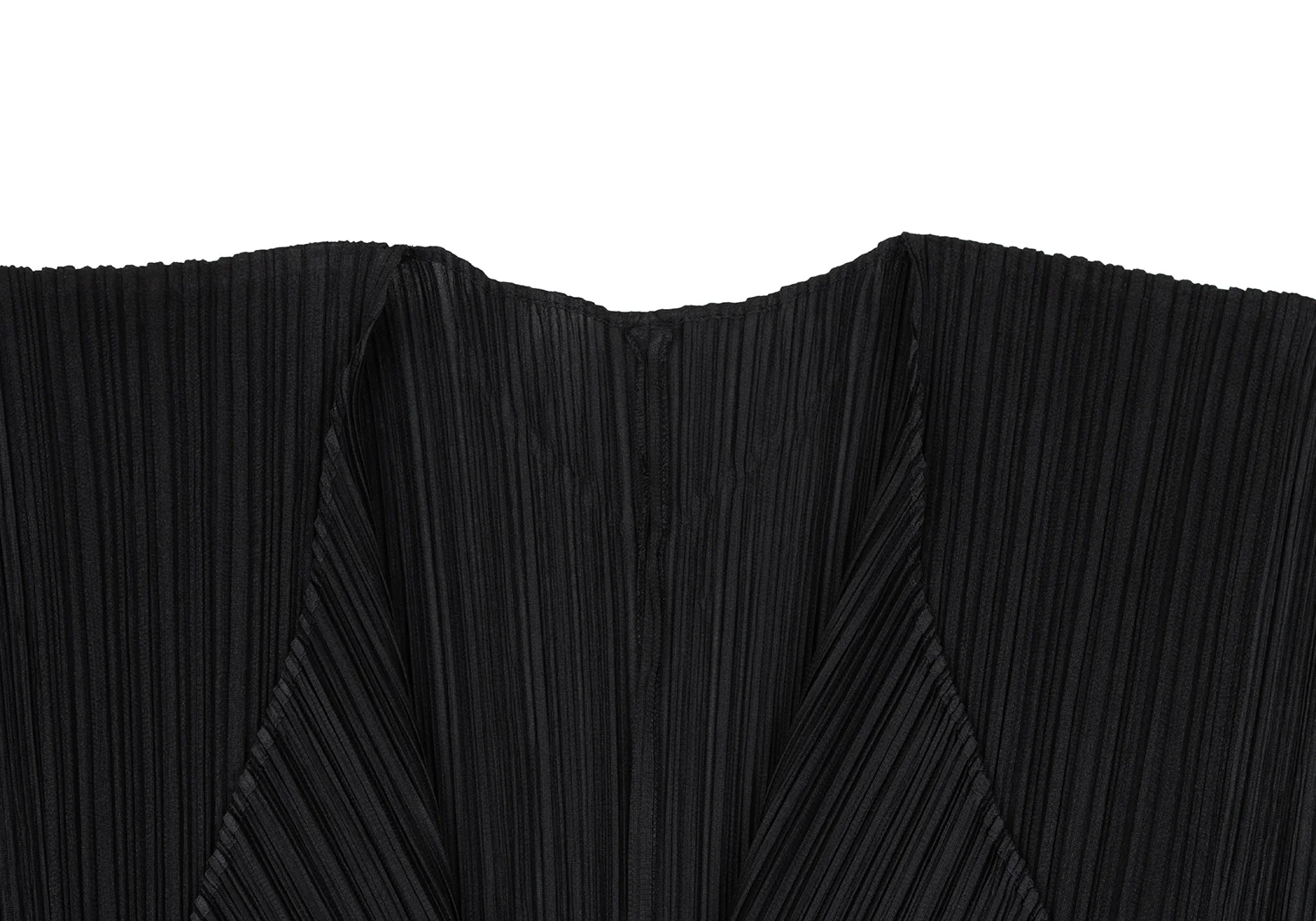 PLEATS PLEASE Buttonless Long Cardigan Black 2 (K-171687)