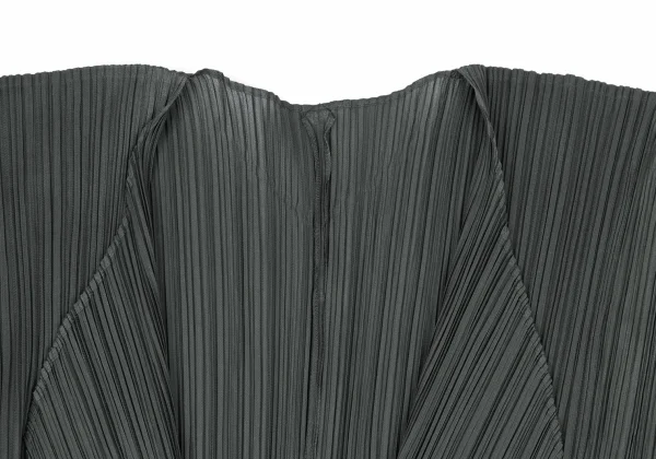 プリーツプリーズPLEATS PLEASE シワプリーツ切替ボタンレスロング