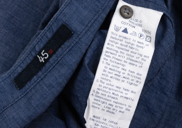 45rpm 45R Cotton Indigo Dyed Short-sleeved Top K-171700_013