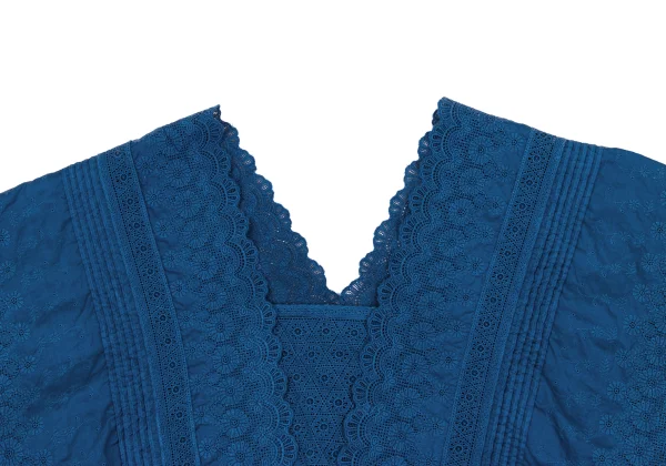 45rpm 45R Indigo Dyed Lace Mixed Top K-171702_003