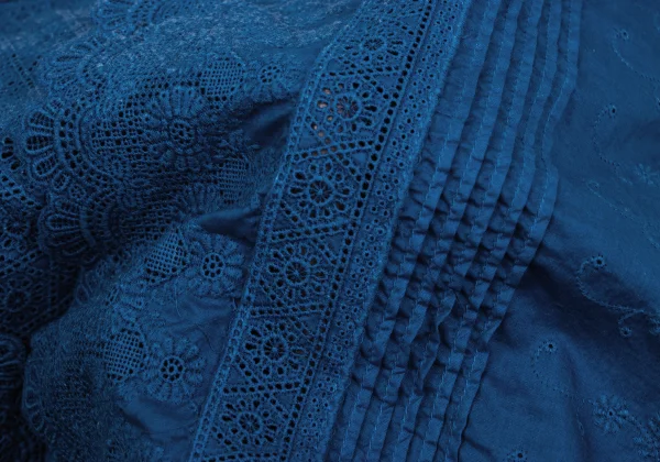 45rpm 45R Indigo Dyed Lace Mixed Top K-171702_013