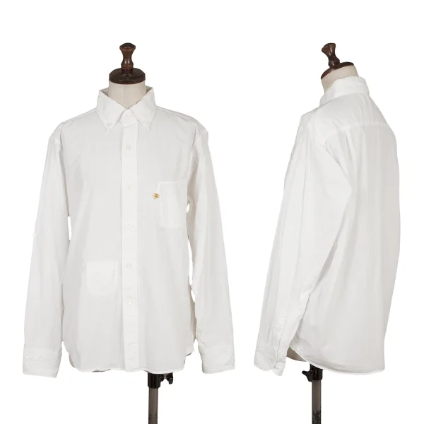45rpm 45R Cotton Pocket Design Button-Down Shirt White S-M K-171703_001