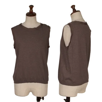 45rpm 45R Silk Trim Sleeveless Knit Top