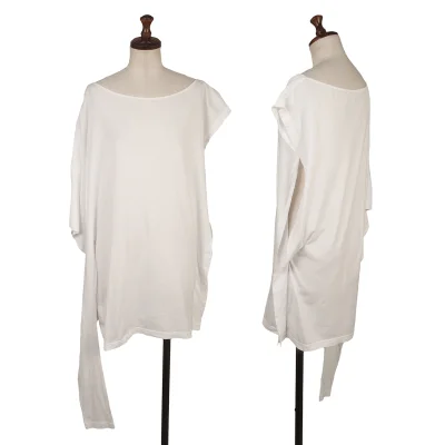 LIMI feu Cotton Asymmetry Sleeve T-shirt
