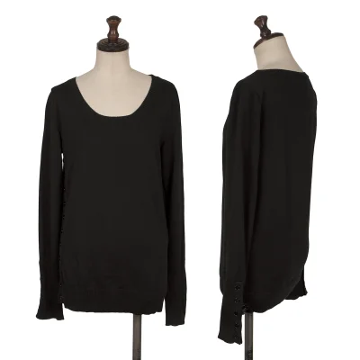 LIMI feu Wool Side Button Knit Sweater