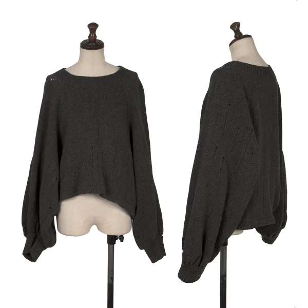 LIMI feu Wool Nylon Dolman Knit Sweater Charcoal 2 K-171716_001