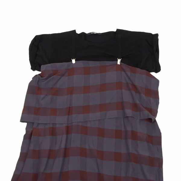 LIMI feu Check Layered Suspender Dress K-171721_003