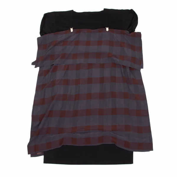 LIMI feu Check Layered Suspender Dress K-171721_010