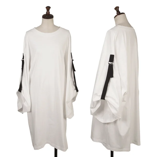 LIMI feu Cotton Belted Sleeve Design Dress White S K-171723_001