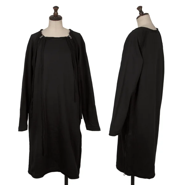 LIMI feu Cotton Zip Design Sweat Dress Black 2 K-171724_001