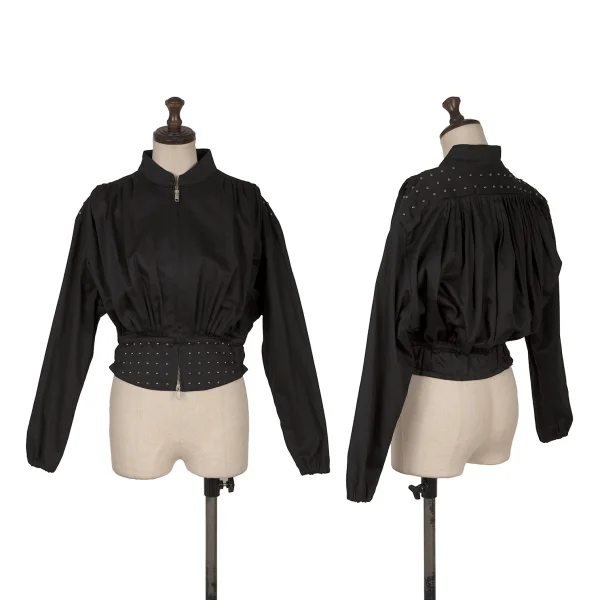LIMI feu Cotton Studs Double Zip Blouson Black S K-171726_001