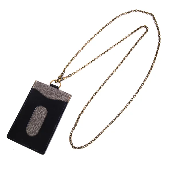 LIMI feu Chain Card Case Navy  K-171732_001