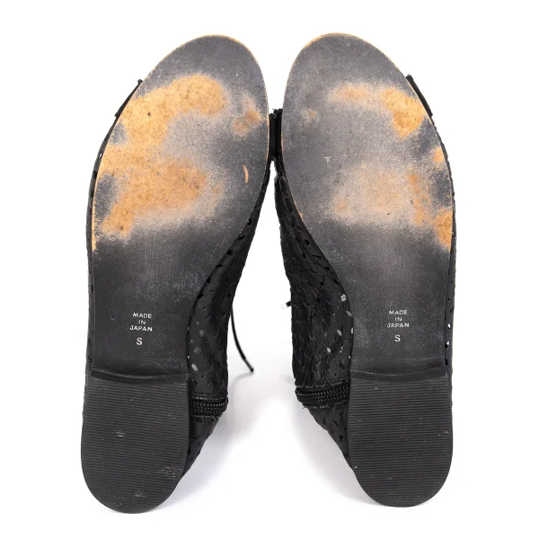 LIMI feu Lace Up Open Front Leather Boots K-171738_015