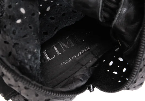 LIMI feu Lace Up Open Front Leather Boots K-171738_017