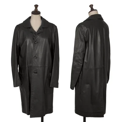 robe de chambre COMME des GARCONS Leather Round Collar Coat