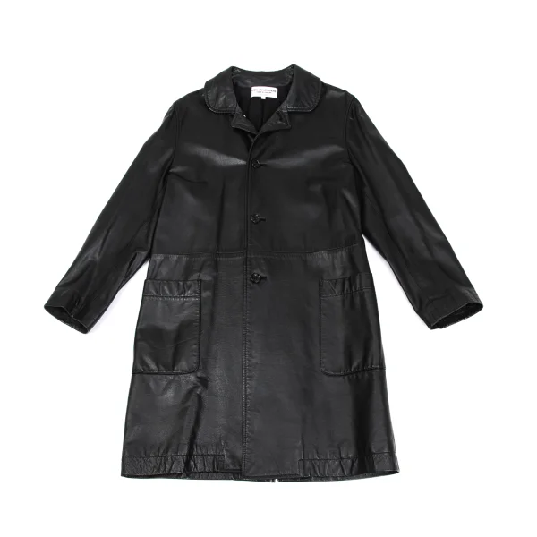 robe de chambre COMME des GARCONS Leather Round Collar Coat K-171739_002