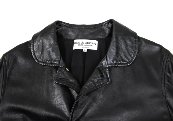 robe de chambre COMME des GARCONS Leather Round Collar Coat K-171739_005