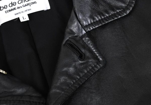 robe de chambre COMME des GARCONS Leather Round Collar Coat K-171739_006