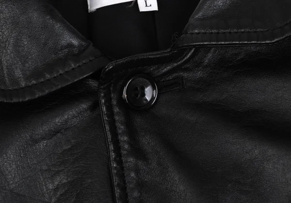 robe de chambre COMME des GARCONS Leather Round Collar Coat K-171739_008