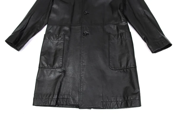robe de chambre COMME des GARCONS Leather Round Collar Coat K-171739_011