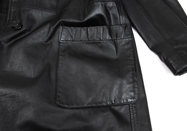 robe de chambre COMME des GARCONS Leather Round Collar Coat K-171739_012