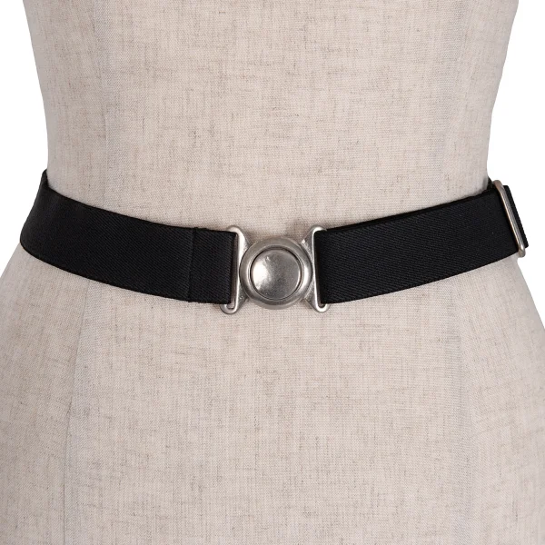 COMME des GARCONS Coin Buckle Stretch Belt Black  K-171743_001